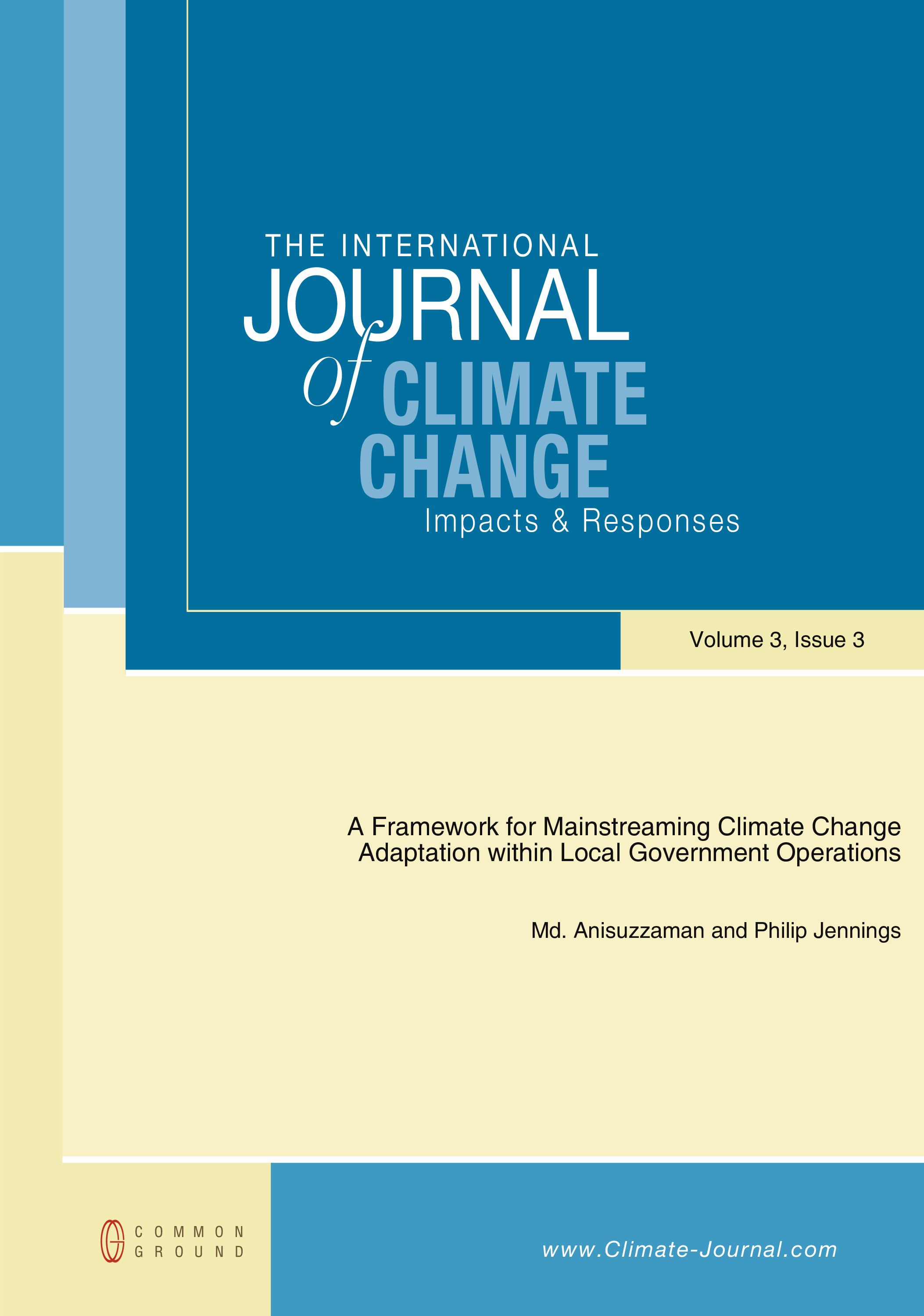 A Framework for Mainstreaming Climate Change Adaptation within Local