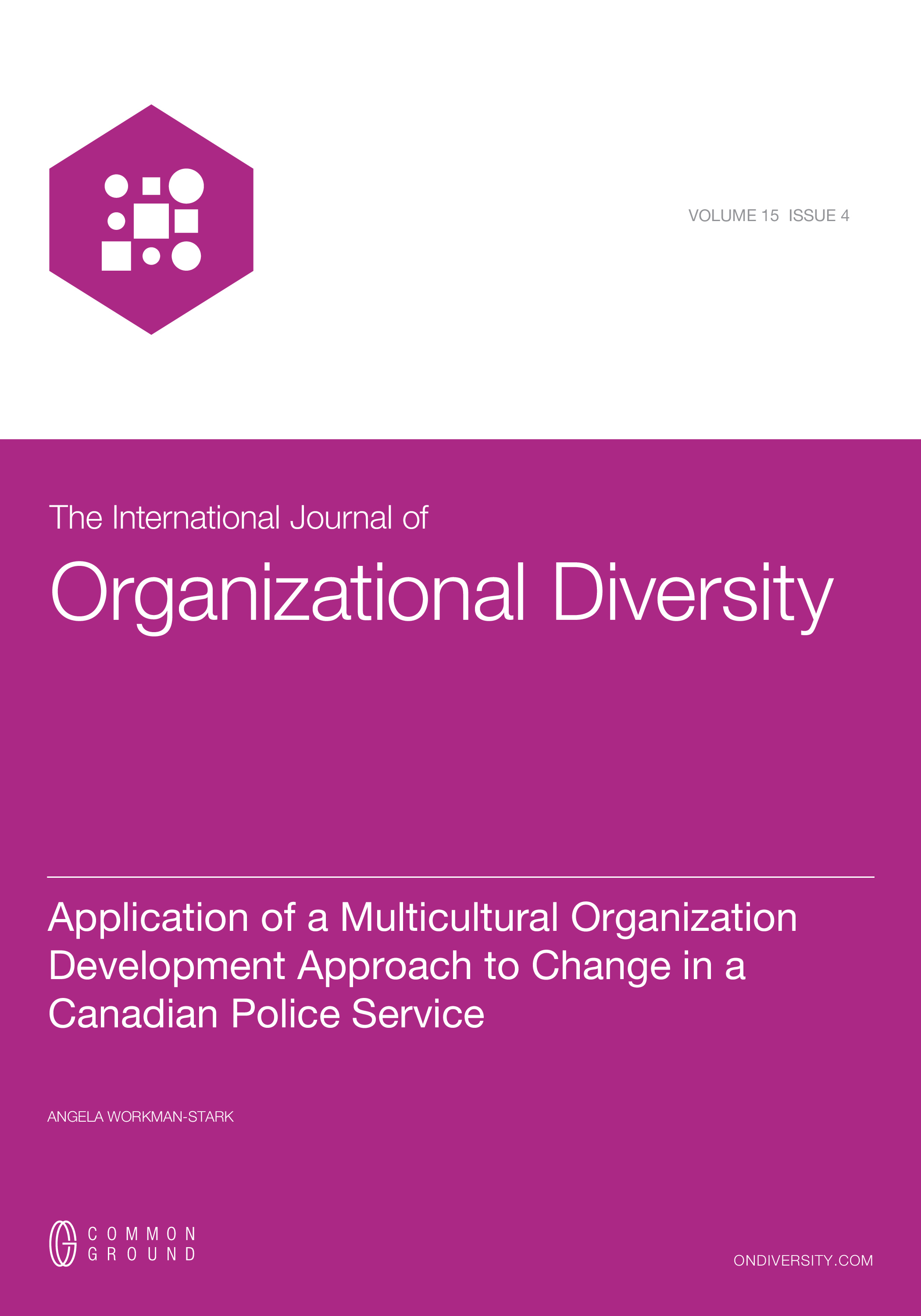 Application of a Multicultural Organizational Development Approach to ...