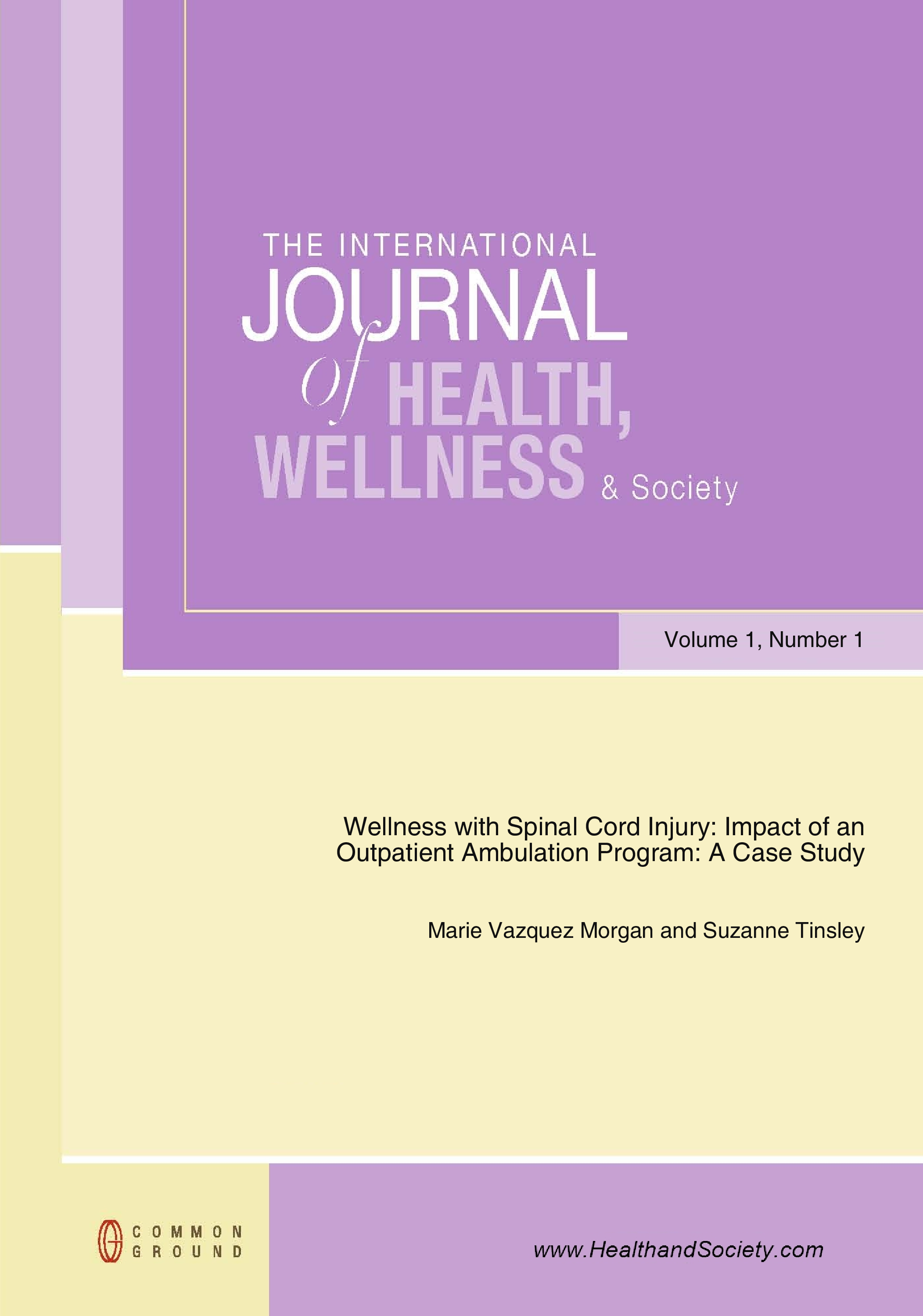 Wellness with Spinal Cord Injury: Impact of an Outpatient Ambulation ...