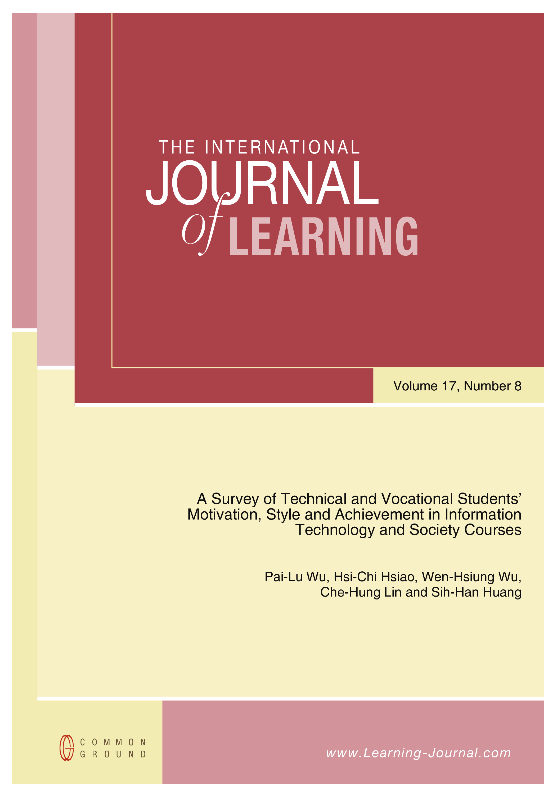 A Survey of Technical and Vocational Students’ Motivation, Style and ...