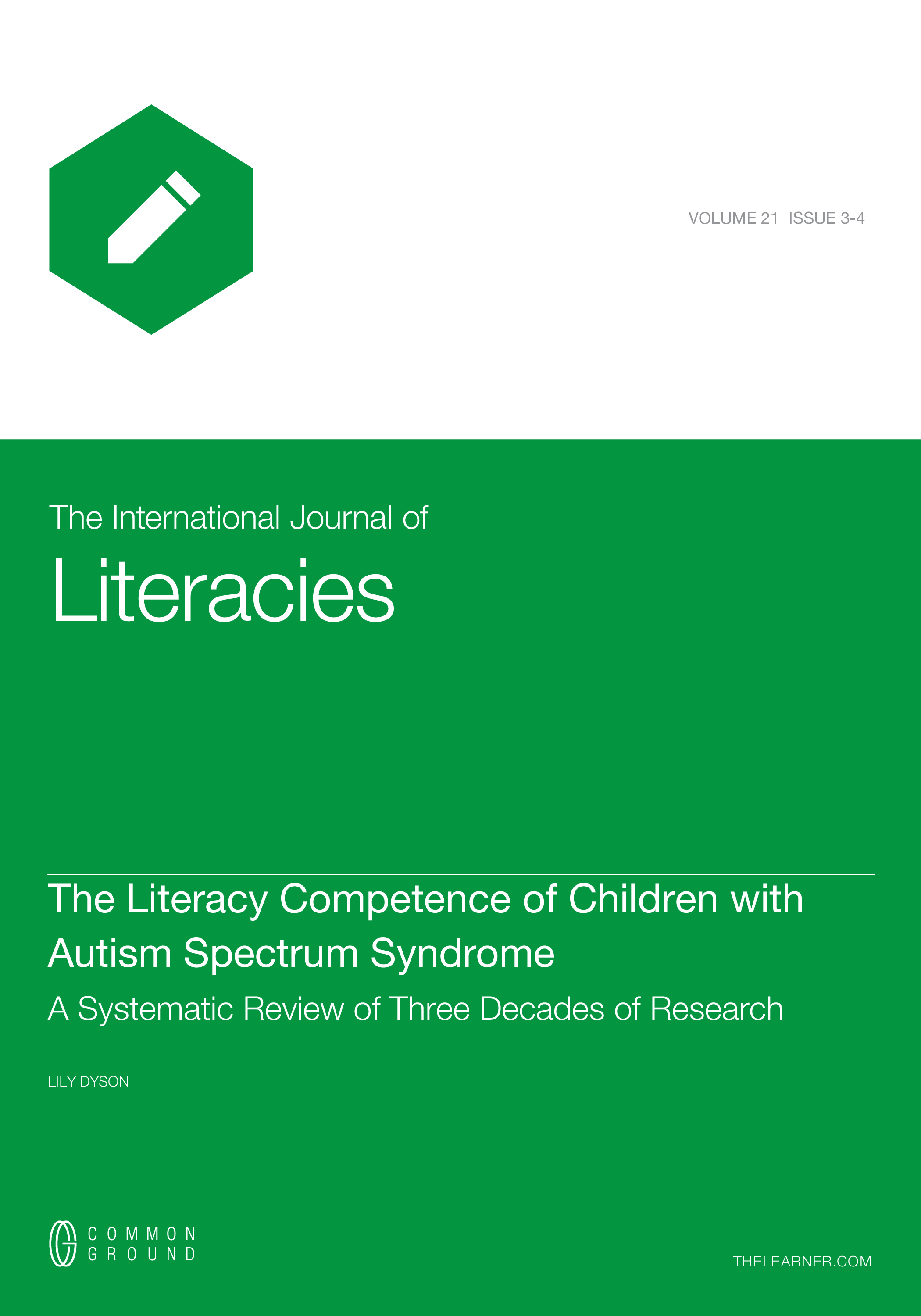 The Literacy Competence of Children with Autism Spectrum Syndrome ...