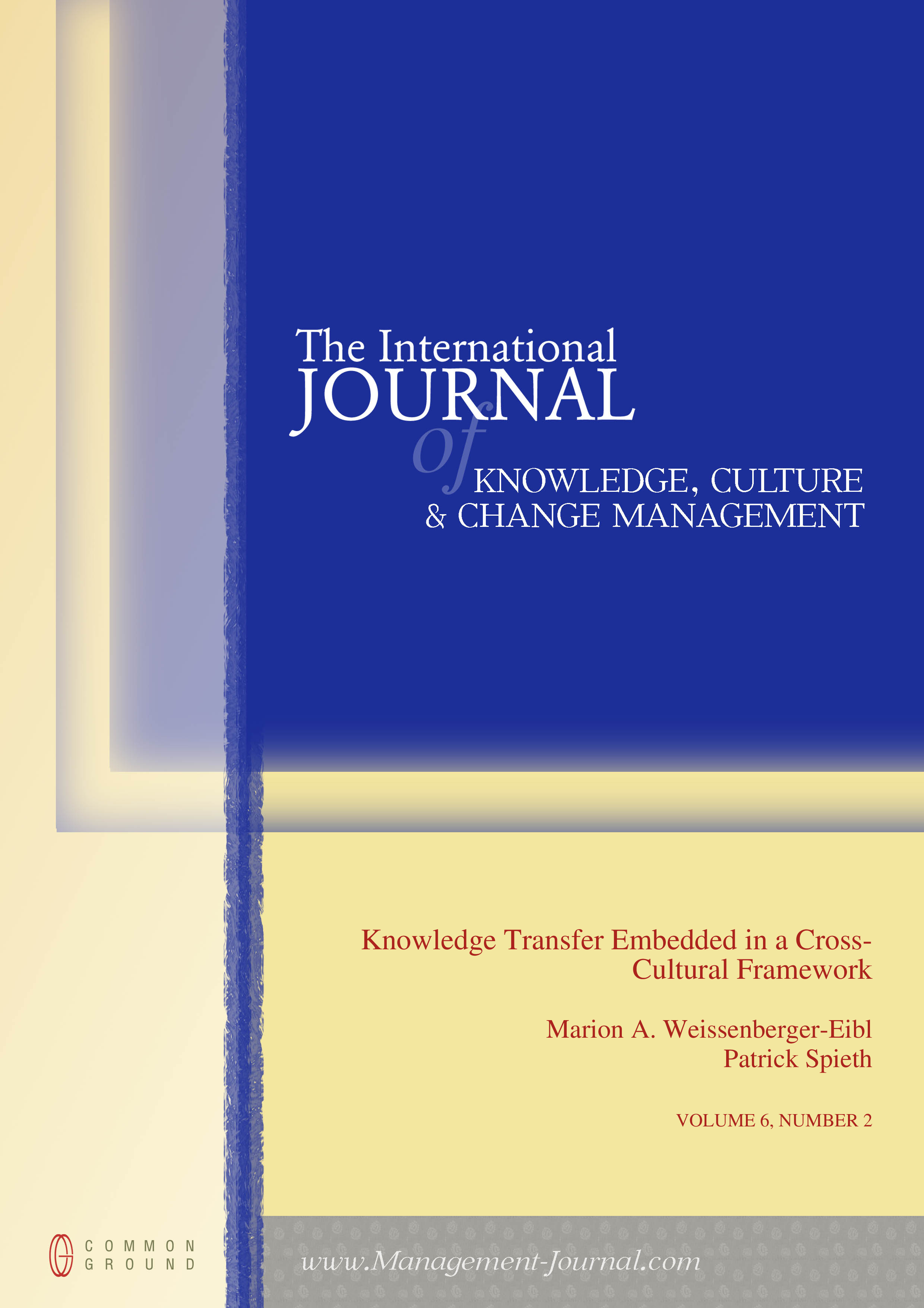 Knowledge Transfer Embedded in a Cross-Cultural Framework - Article ...