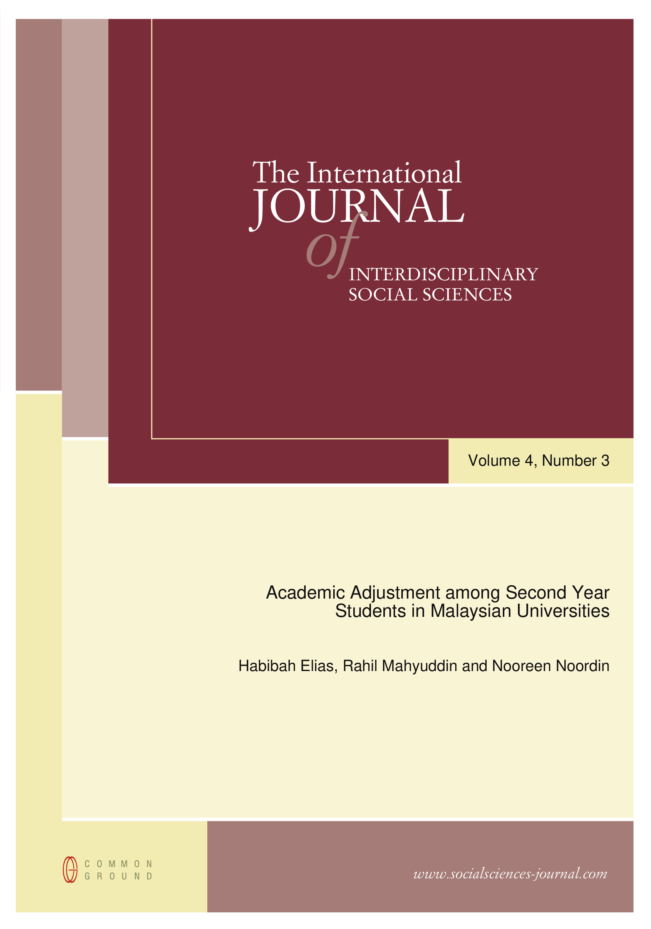 Academic Adjustment among Second Year Students in Malaysian ...
