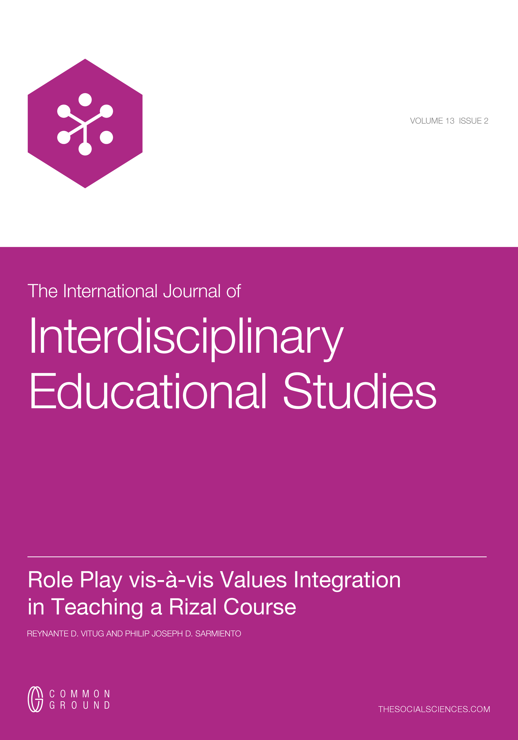 Role Play vis-à-vis Values Integration in Teaching a Rizal Course ...