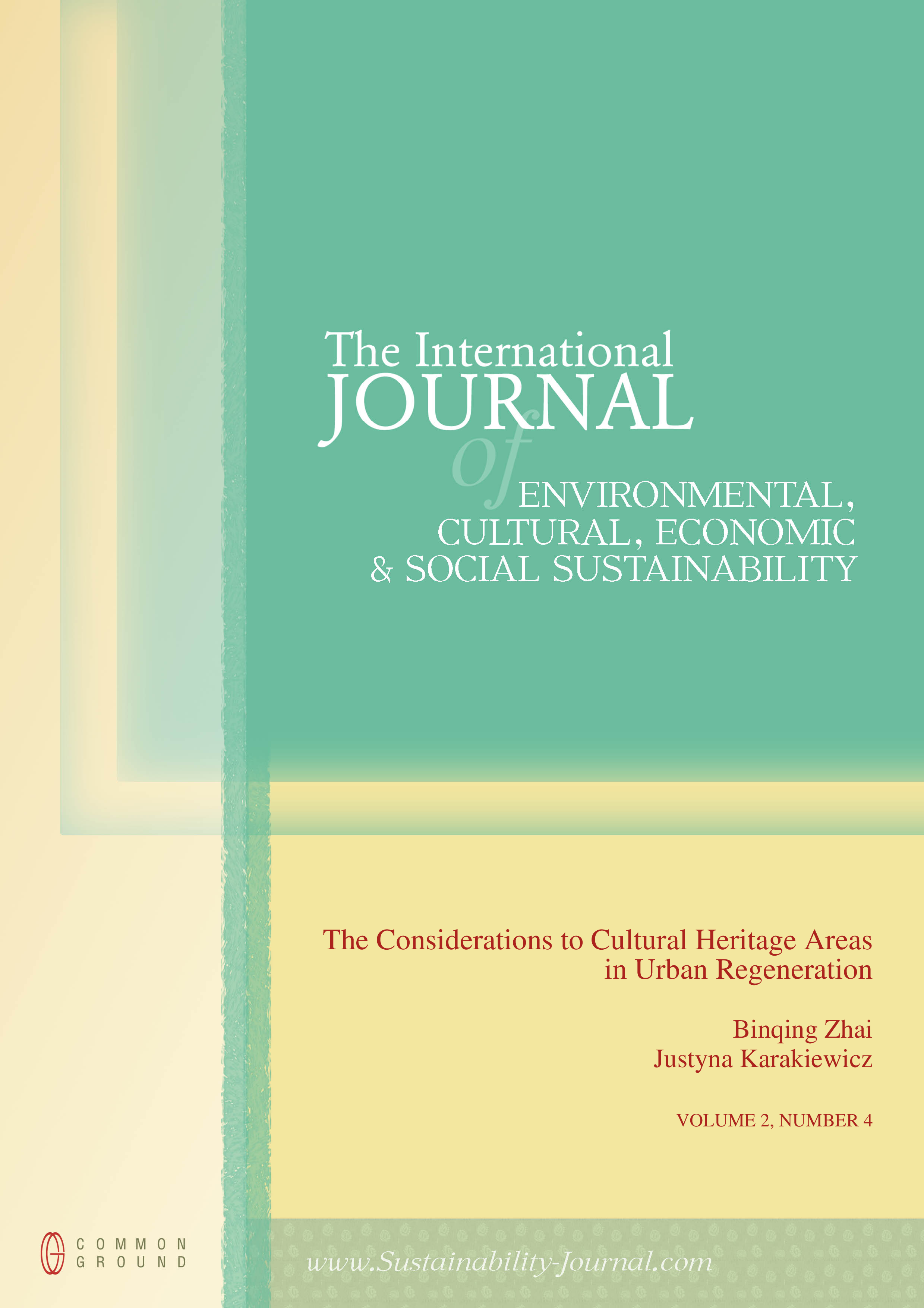 The Considerations to Cultural Heritage Areas in Urban Regeneration ...