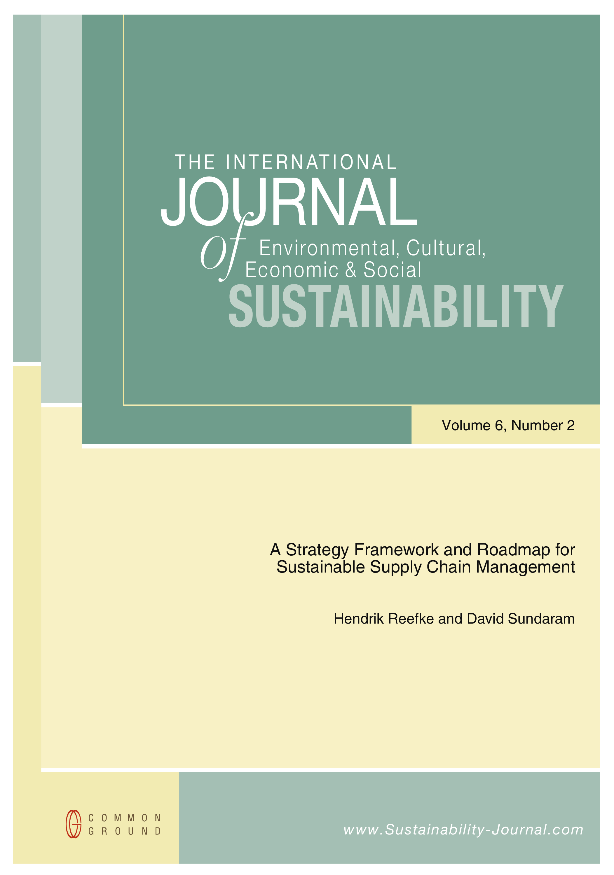 A Strategy Framework and Roadmap for Sustainable Supply Chain ...