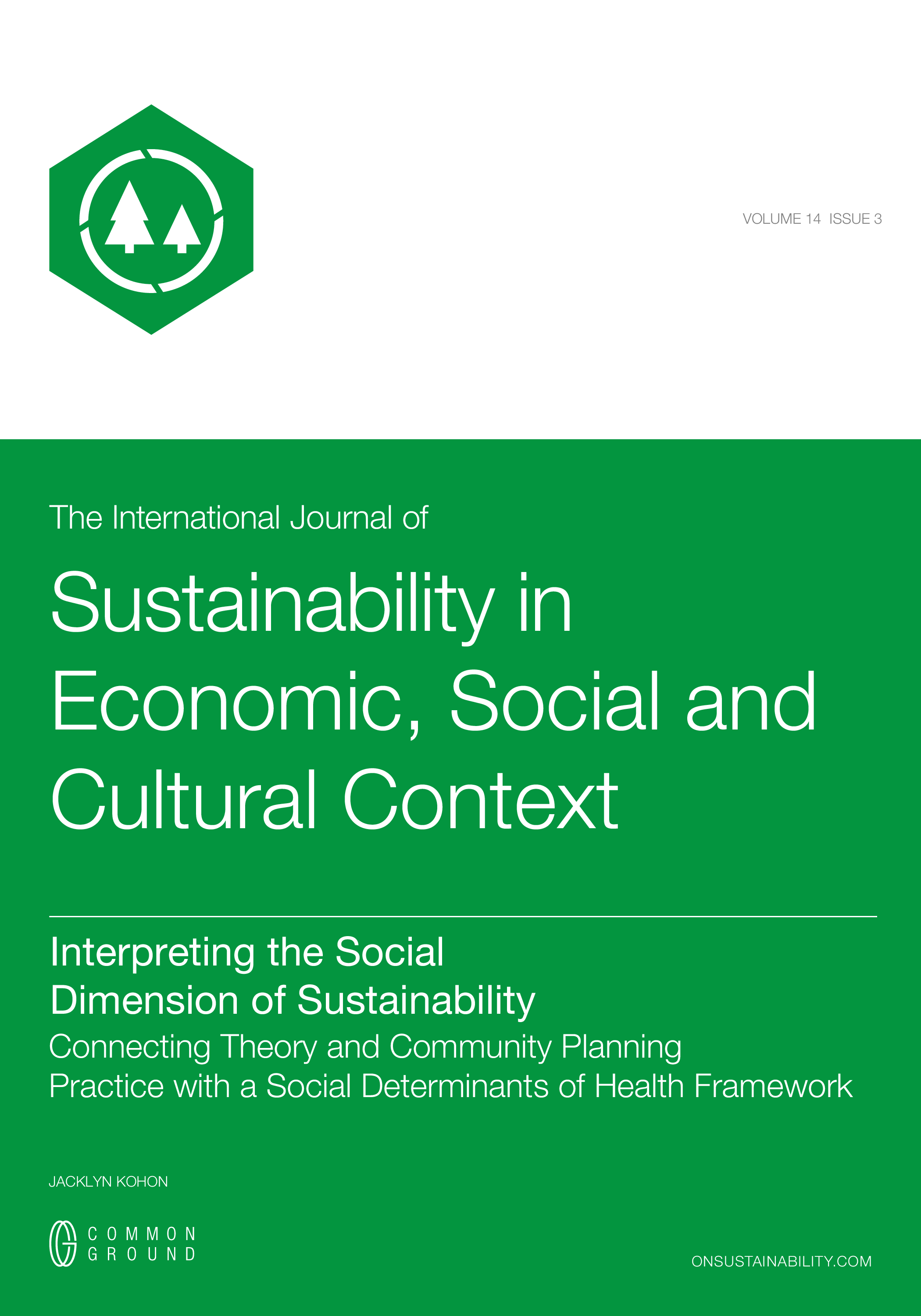 Interpreting the Social Dimension of Sustainability - Article - CGScholar
