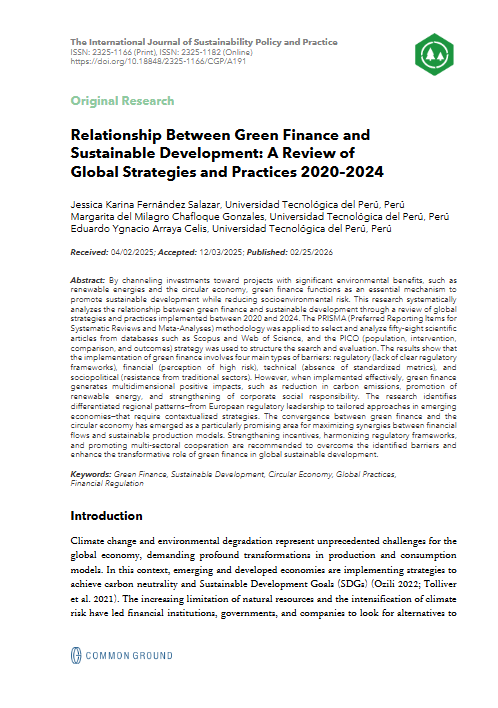 Relationship Between Green Finance and Sustainable Development ...