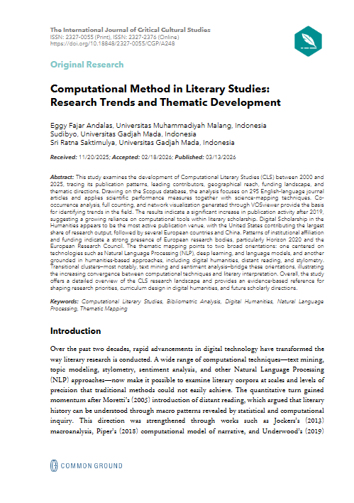 Computational Method in Literary Studies