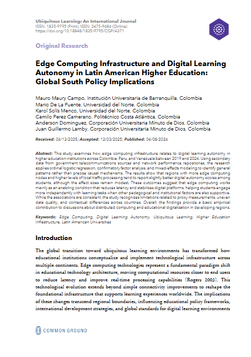 Edge Computing Infrastructure and Digital Learning Autonomy in Latin ...