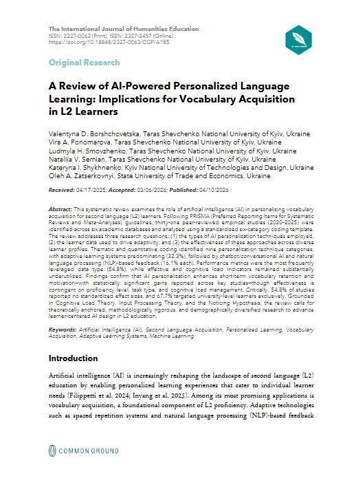 A Review of AI-Powered Personalized Language Learning - Article - CGScholar
